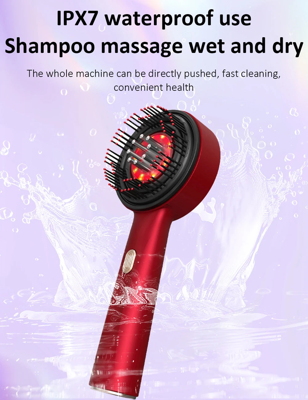 Electric Head Massage Comb Head Vibration Massager Portable Hair Follicle Comb Scalp Oil Liquid Applicator Hair Growth Anti Loss