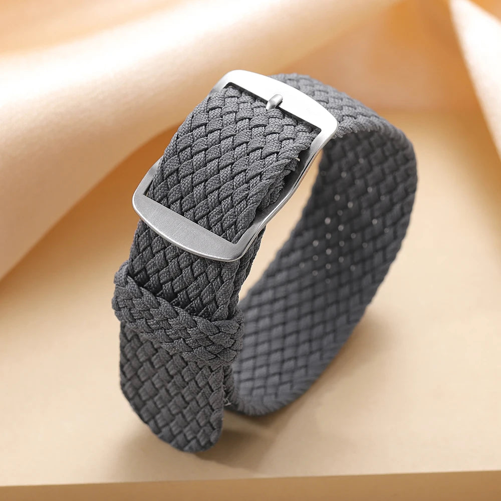 14mm 16mm 18mm 20mm 22mm Perlon Weave Band Nylon Watch Strap Fabric Woven Wristband Woven Women Men Bracelet Watch Accessories