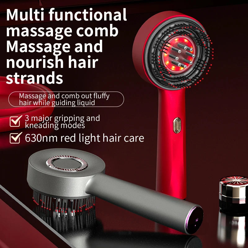 Hair care comb, scalp kneading massager, liquid guide comb, red light hair care comb, electric massage comb
