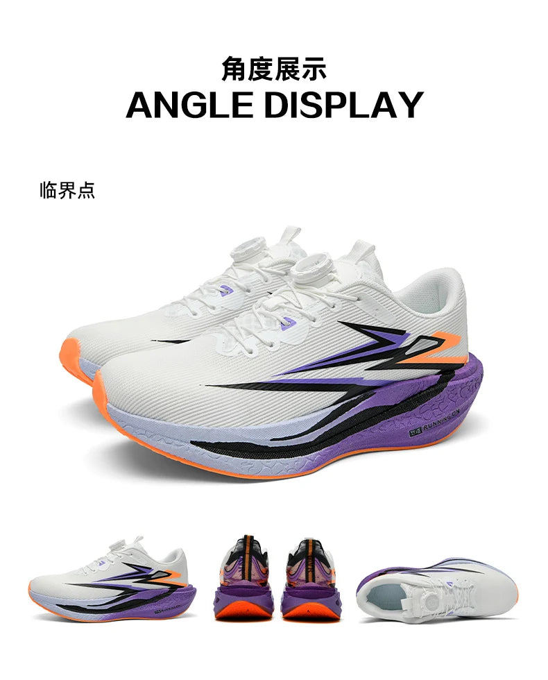 Running Sneakers Men Lightweight Breathable Wear-Resistant Carbon Plate Shoes Comfort Marathon Athletic Sports Shoes for Man