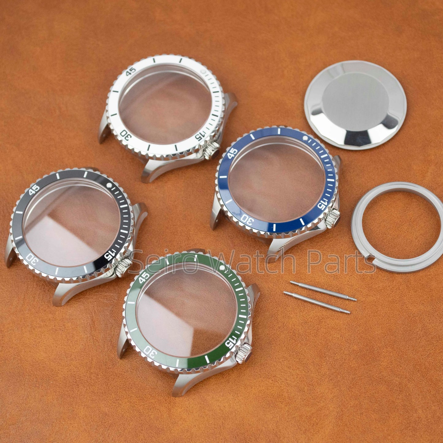 for SUPEROCEAN NH35 Case Rubber Strap Dial Hands 200m Dive Watch Men Stainless Steel Sapphire Crystal fit for NH35 NH36 Movement