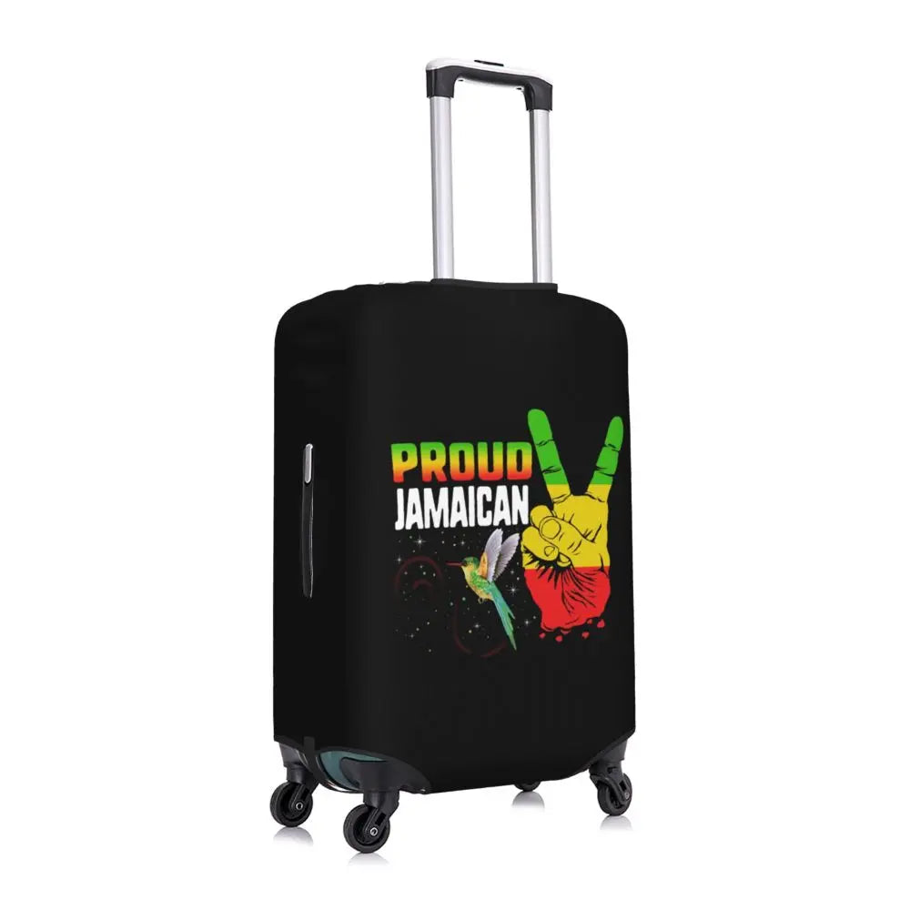 Custom Cute Jamaica Rasta Judah Lion Rastafari Flag Luggage Cover Protector Dust Proof Travel Suitcase Covers