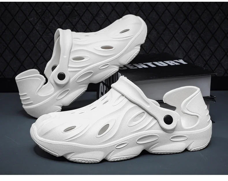 Summer Men Sandals Light EVA Men's Casual Shoes Hole Shoes Clogs Lovers Home Garden Outdoor Male Beach Flat Slippers Big Size 49