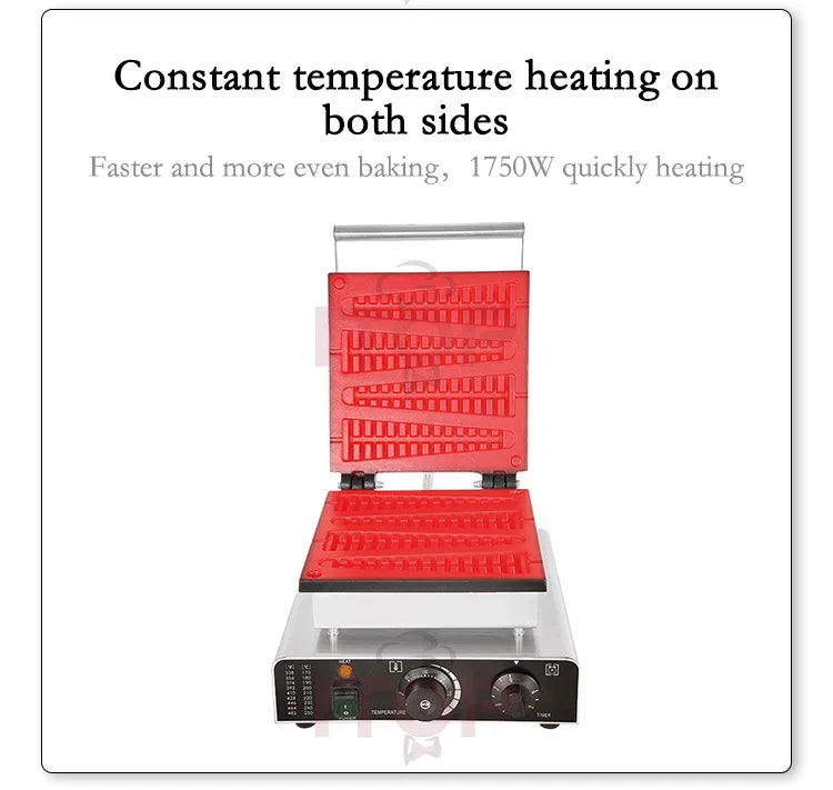ITOP 2208 Electric Waffle Maker Pine Tree Mould Waffle Pancake Maker Waffle Stick Machine Iron Cast Non Stick Pan 110V 220V
