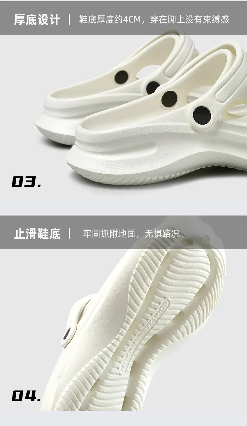 Comwarm Men's Summer Clogs Slippers New Fashion Camouflage Garden Sandals Outdoor Classic Beach Slippers Soft EVA House Slides