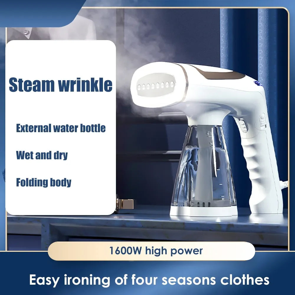 Handheld Garment Steamer for Clothes 1600W Powerful Electric Steam Iron Foldable Portable Traveling Clothes Steamer Home