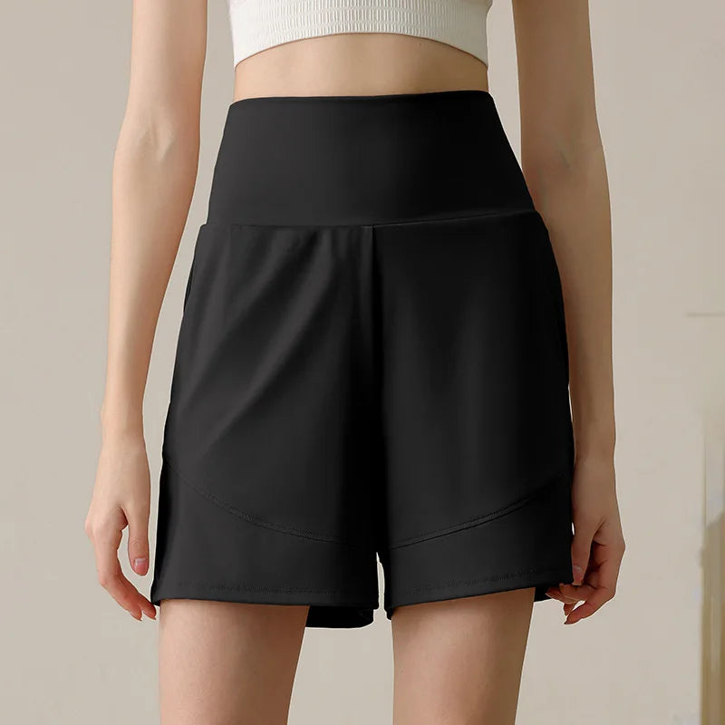 Women's Loose Fitting Slimming Nylon Sports Capris, Casual Fitness Training Pants, Running Pants, Cycling Short, Summer