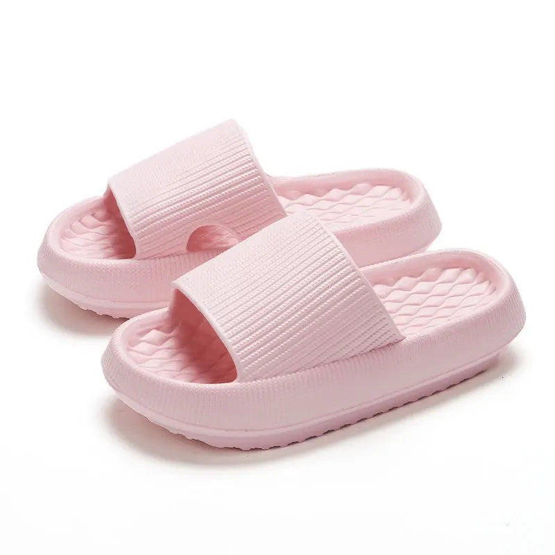 Women Thick Platform Cloud Slippers EVA Soft Sole Pillow Slides Summer Beach Flip Flops Women Non Slip Bathroom Home Slippers