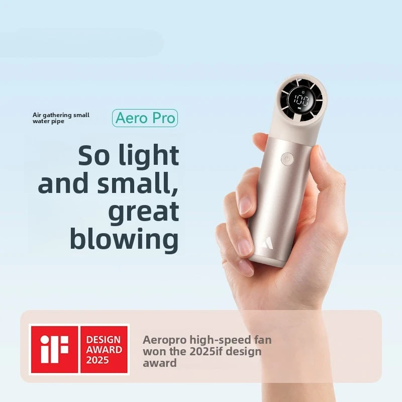 High-speed Violent Wind Gathering Handheld Small Fan Mini Portable Usb Turbo Electric Fan Large Wind Silent Outdoor Camping