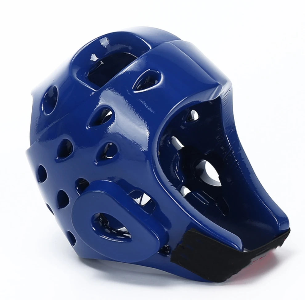 White Taekwondo Helmet Red Black BLue Headgear Face Mask Karate Kick Boxing Head Guard for Kids Adult Logo Customized Quality