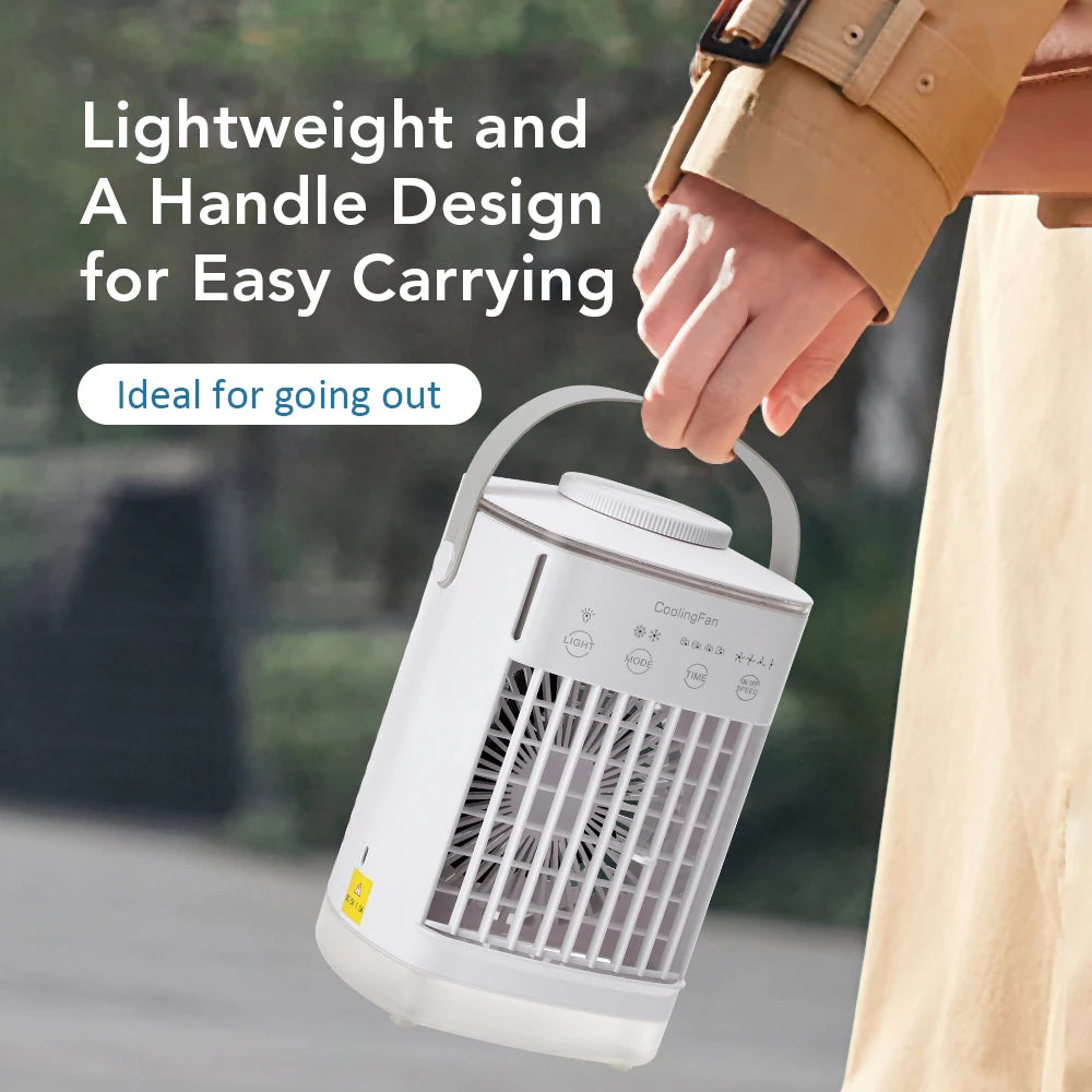 Water cooling fan humidification spray fan small air conditioning office fan home desktop water replenishment humidifier