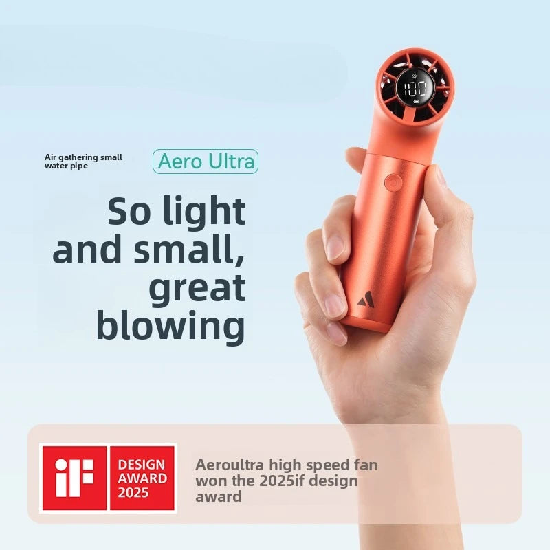 High-speed Violent Wind Gathering Handheld Small Fan Mini Portable Usb Turbo Electric Fan Large Wind Silent Outdoor Camping