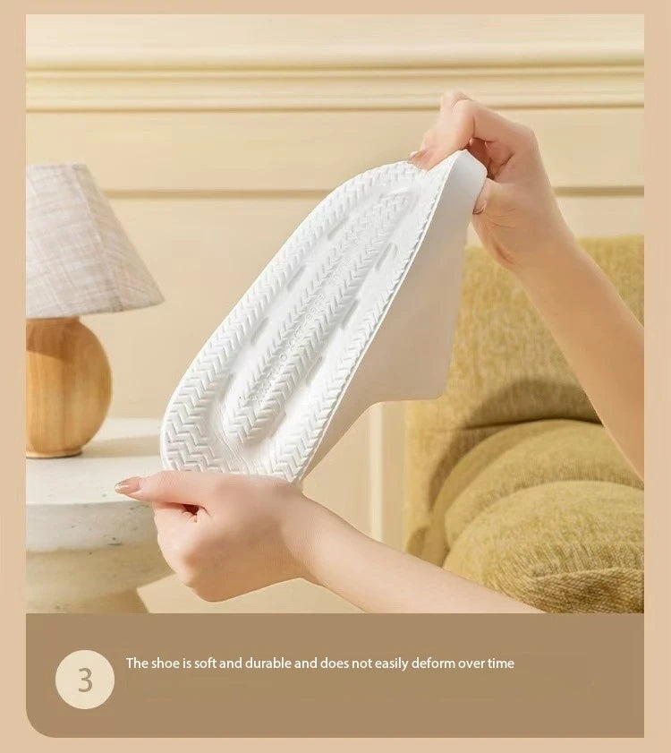 White Thick Platform Cloud Slippers Women Lightweight Soft Sole EVA Home Slides Woman Summer Comfort Non Slip Beach Flip Flops