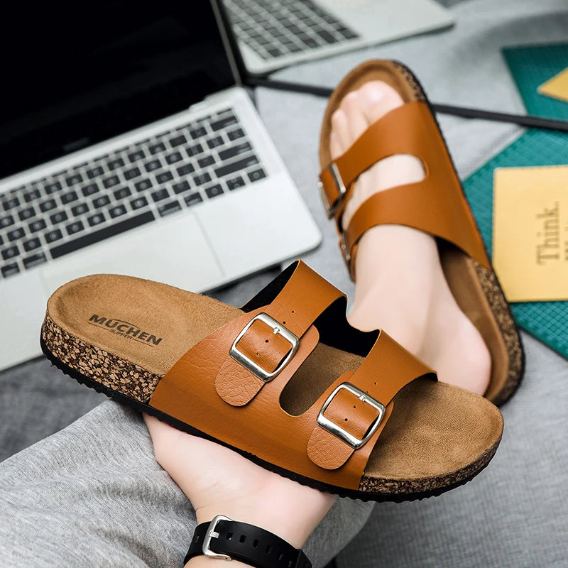2025 new Birken slippers men's and women's classic cork flip-flops cross-border foreign trade couple out slippers