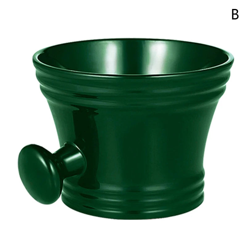 Plastic Shaving Brush Bowl For Men's Beard Care Soap Foam Mug Bowl With Handle Facial Cleaning Tools