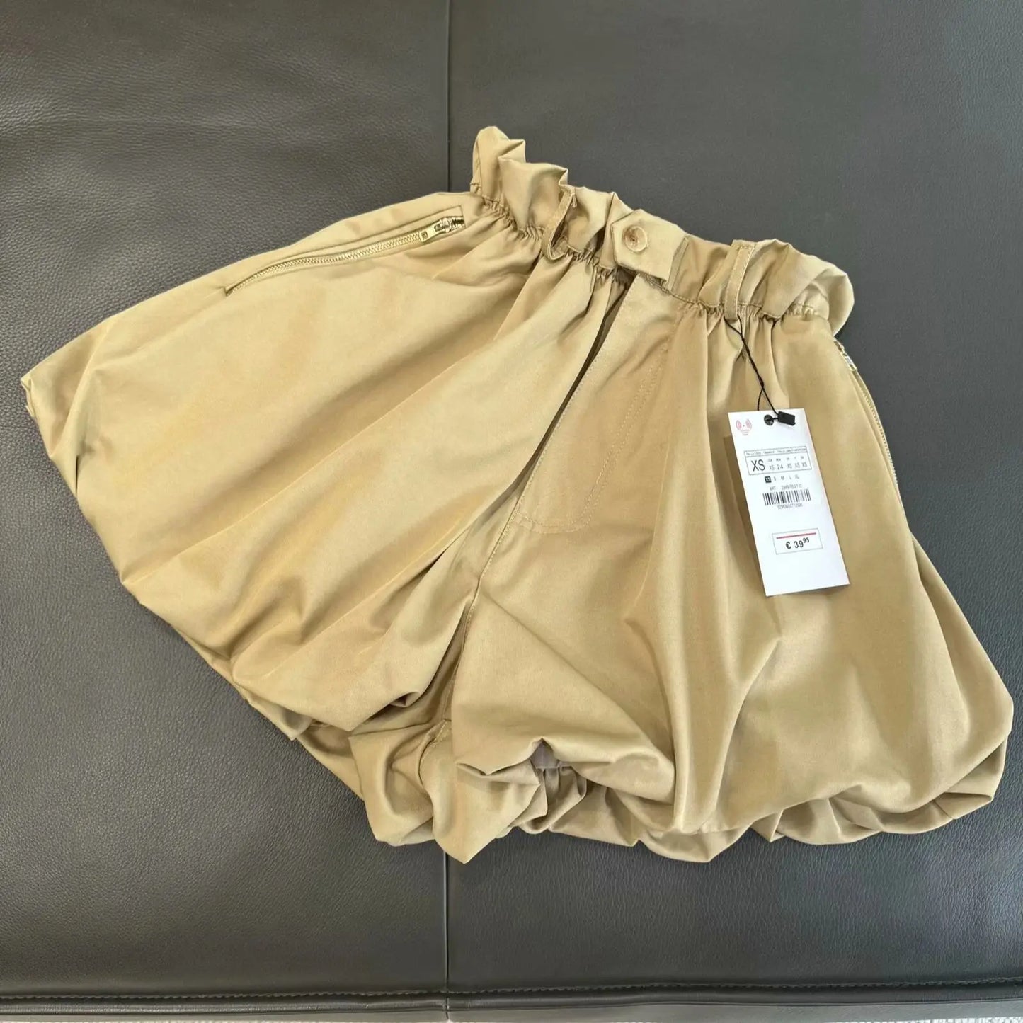 DEEABAE Spring And Summer New Casual Fashion Temperament Pocket Zipper Balloon Version Pants Skirt Shorts