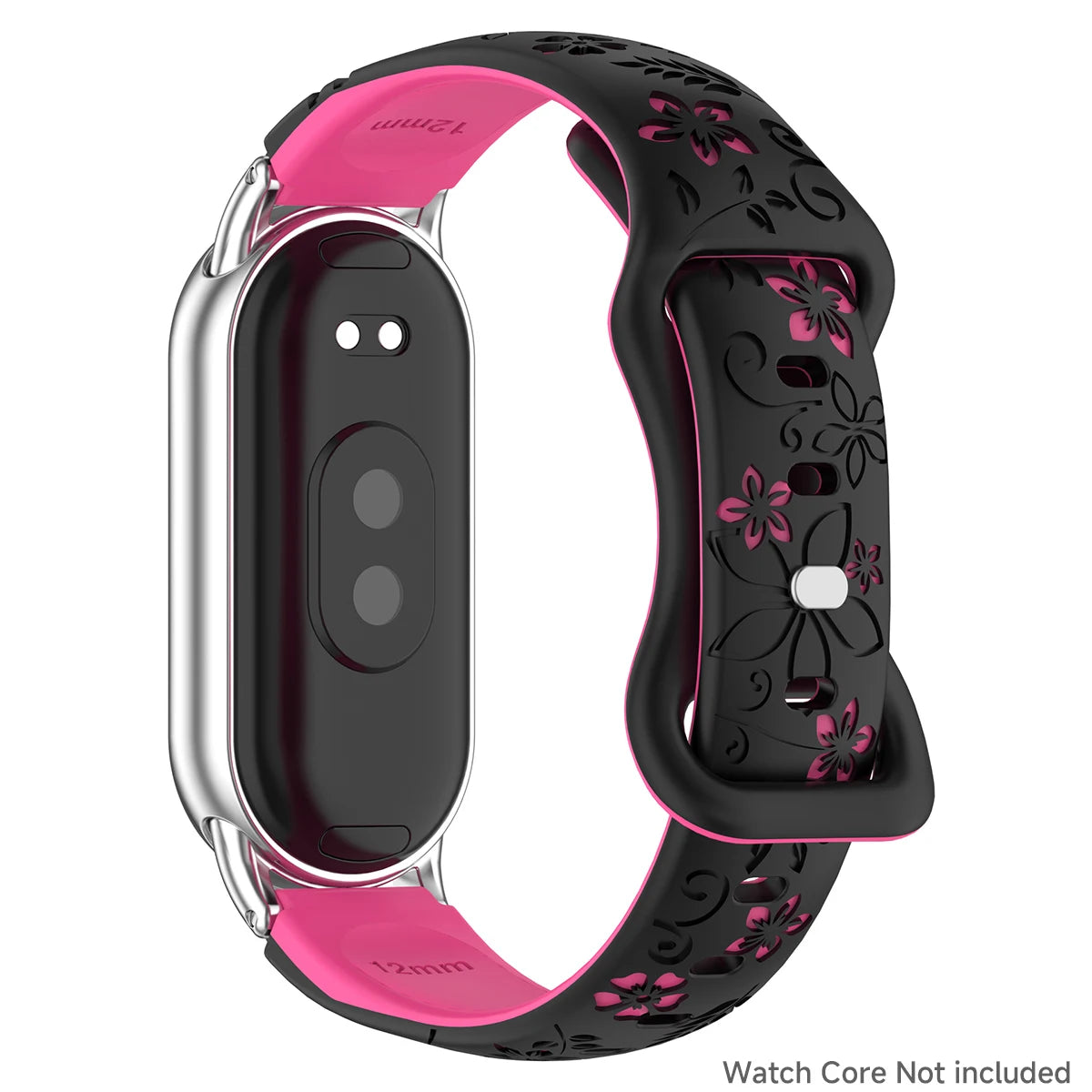 Women Silicone Flower 3D Engraved Bracelet for Xiaomi Band 9 NFC Smart Watch Breathable Watchband for Xiaomi Band 8 NFC strap