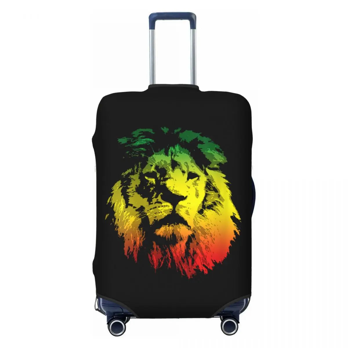 Custom Cute Jamaica Rasta Judah Lion Rastafari Flag Luggage Cover Protector Dust Proof Travel Suitcase Covers