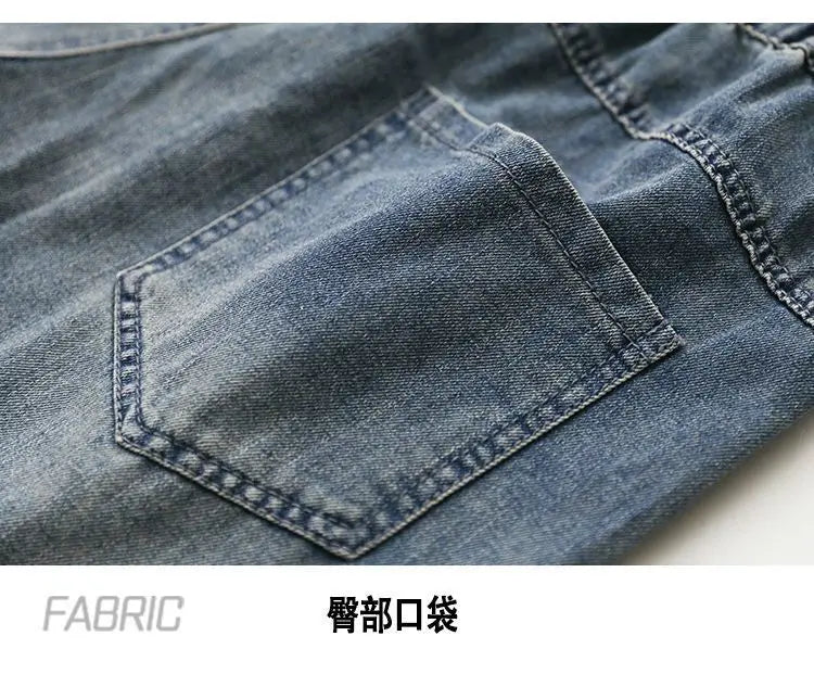 Fashion Korean High Waist Embroidery Denim Shorts for Female Summer Casual Pockets Spliced Loose Wide Leg Pants Women's Clothing