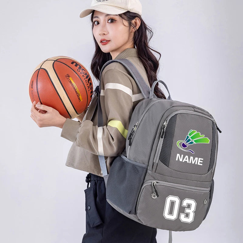 Custom Sports Basketball Bag Backpack Football Training Backpack Logo Volleyball Storage Bag Team Match Printed Logo Number