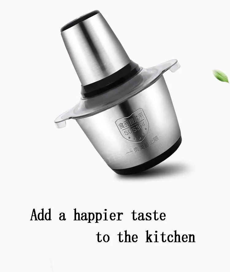 2 Speeds 30000W Stainless Steel 2L/3L Capacity Electric Chopper Meat Grinder Mincer Food Processor Slicer