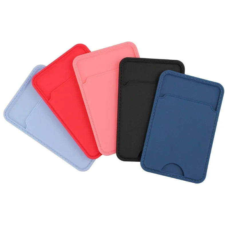 New Phone Wallet Stick on Credit Card Holder Phone Pocket for All Solid Colour Back Cards Holder Phone Card Holder Wallet Case
