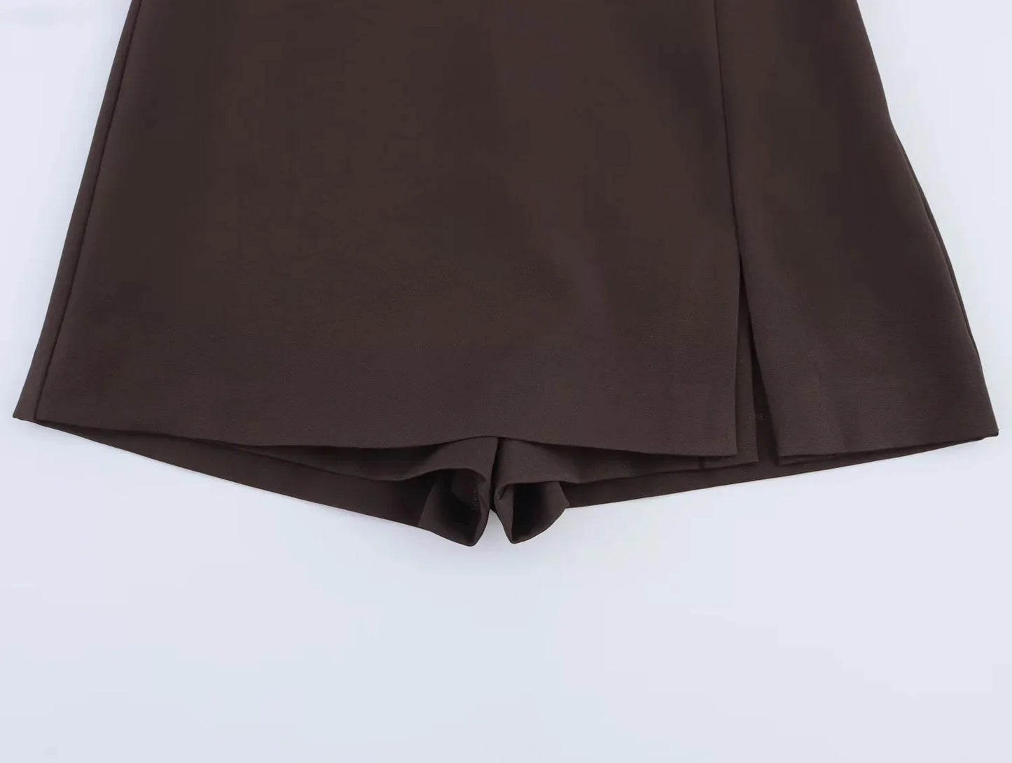 TRAFZA Casual Chic Butter Yellow Women Shorts Skirt Solid Zipper Shorts Skirt Fashion 2025 Spring Summer Elegant Holiday Shorts