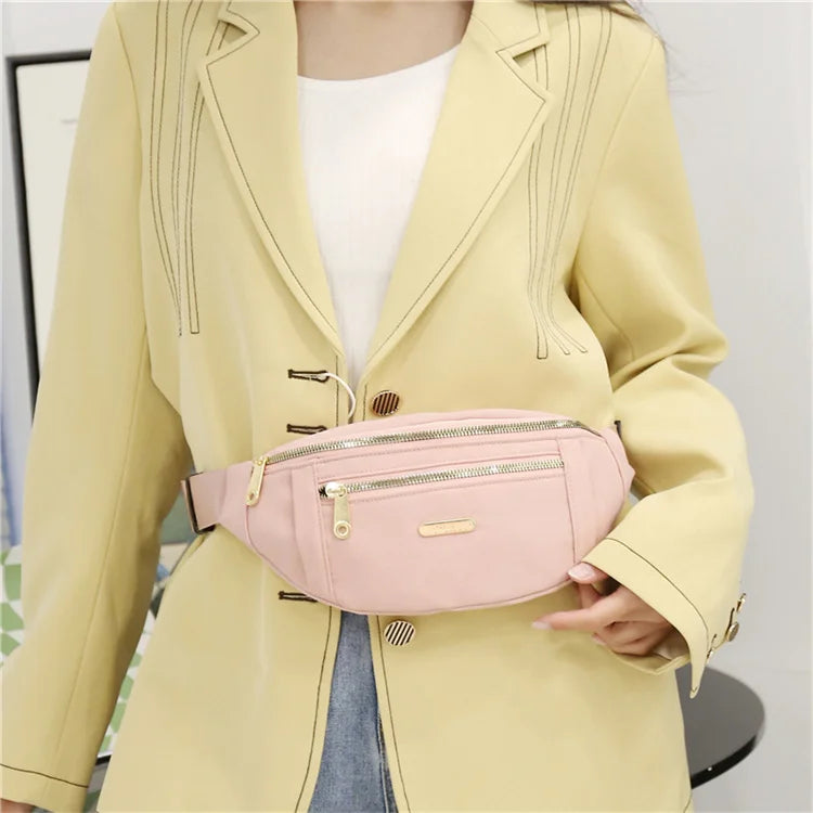 Women Waist Bags for Women Oxford Leisure Color Chest Bag Shoulder Crossbody Waist Bags Handbags Female Messenger Belt Bags