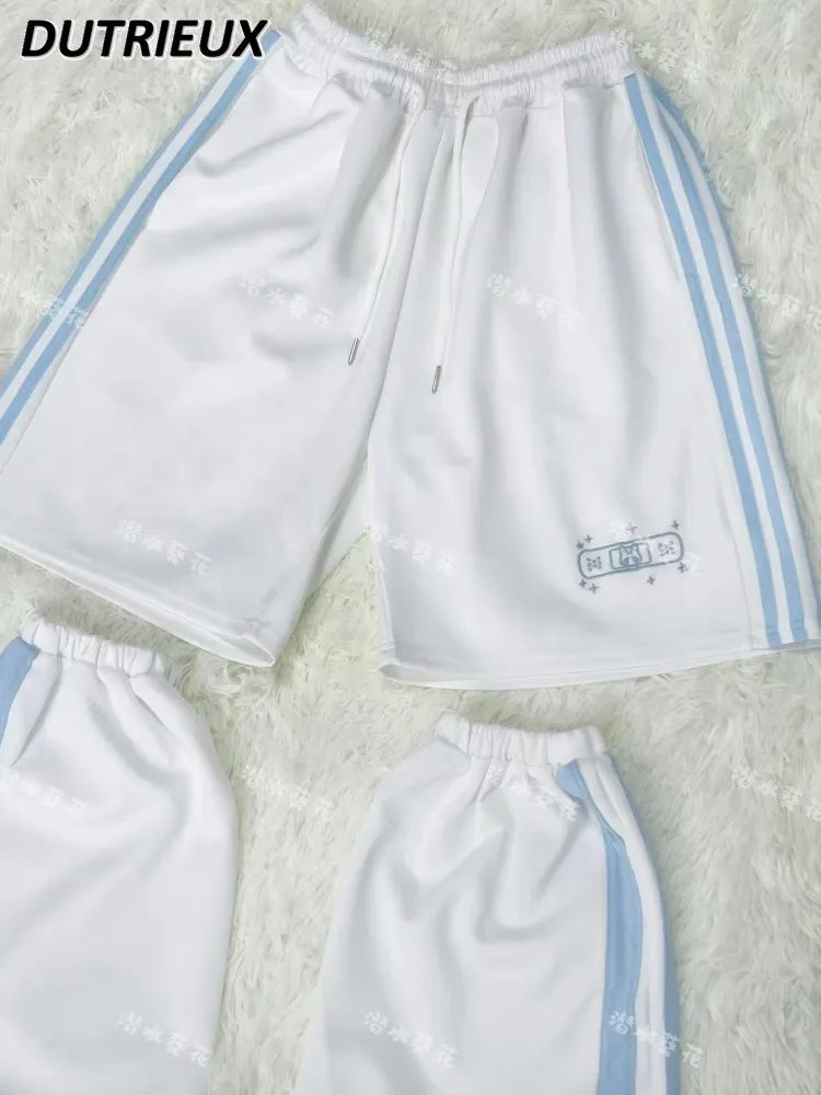 Japanese Original Straight Short Pants and Leg Covers Water Color Matching Elastic Waist Sweet Girls' Versatile Shorts