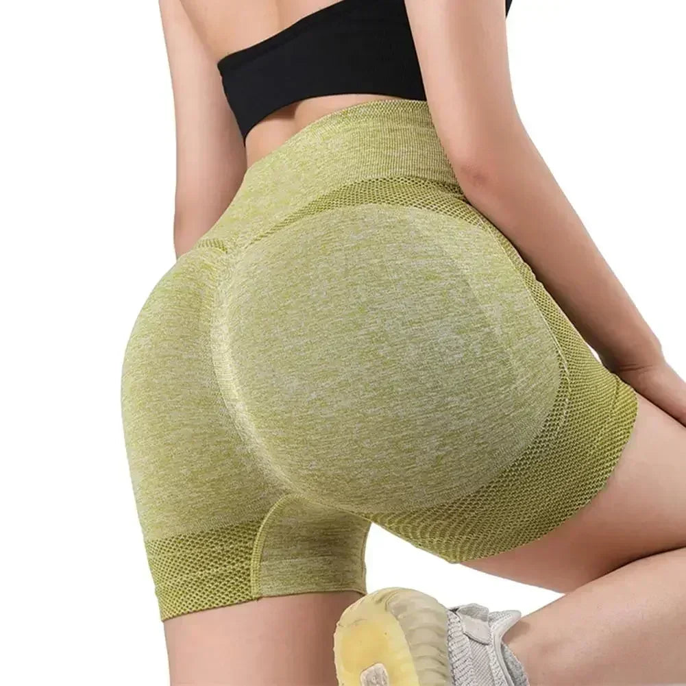 Women Yoga Shorts High Waist Workout Fitness Sports Lift Butt Short Pants Breathable Casual Sportswear Tight