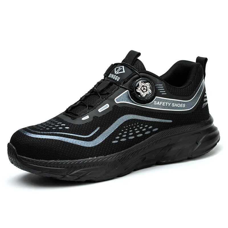 Rotating Button Men Shoes Security Sneakers Steel Toe Shoes Puncture-Proof work Shoes Anti-smash Sport Safety Shoes Protective