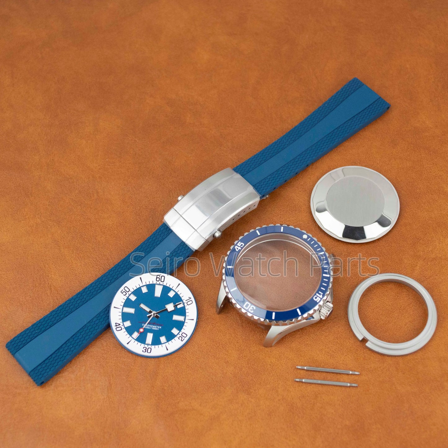 for SUPEROCEAN NH35 Case Rubber Strap Dial Hands 200m Dive Watch Men Stainless Steel Sapphire Crystal fit for NH35 NH36 Movement