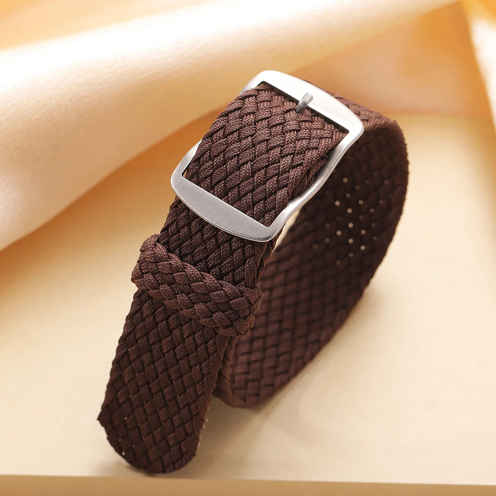 14mm 16mm 18mm 20mm 22mm Perlon Weave Band Nylon Watch Strap Fabric Woven Wristband Woven Women Men Bracelet Watch Accessories