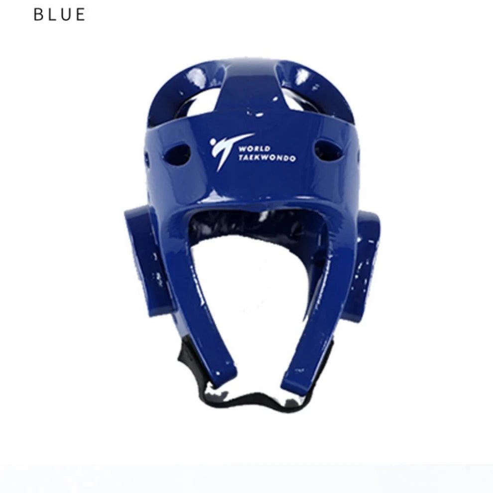 White Taekwondo Helmet Red Black BLue Headgear Face Mask Karate Kick Boxing Head Guard for Kids Adult Logo Customized Quality