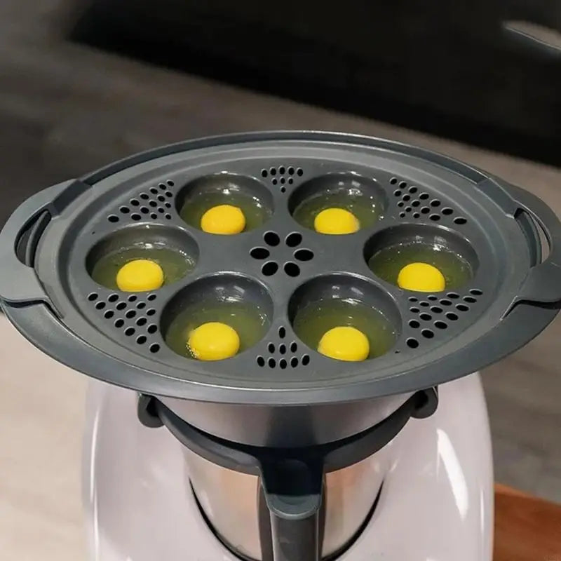 Q22C Innovative 6 in 1 Cooking Mold Pizza Eggs Basket for Thermomix TM5 TM6 Pastry Steam Reusable Cooking Accessories