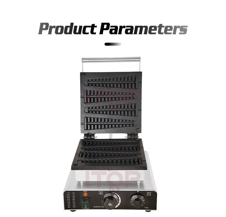 ITOP 2208 Electric Waffle Maker Pine Tree Mould Waffle Pancake Maker Waffle Stick Machine Iron Cast Non Stick Pan 110V 220V