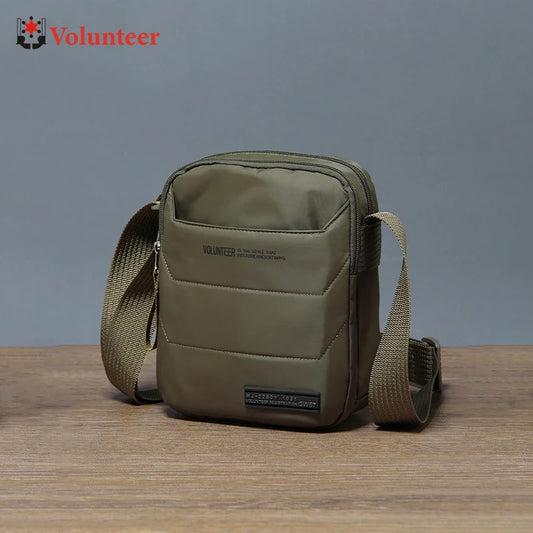 Volunteer Crossbody Bags for Men Waterproof Oxford Cloth Phone Sling Bag Male Light Weight Hiking Climbing Shoulder Bag 1713-12