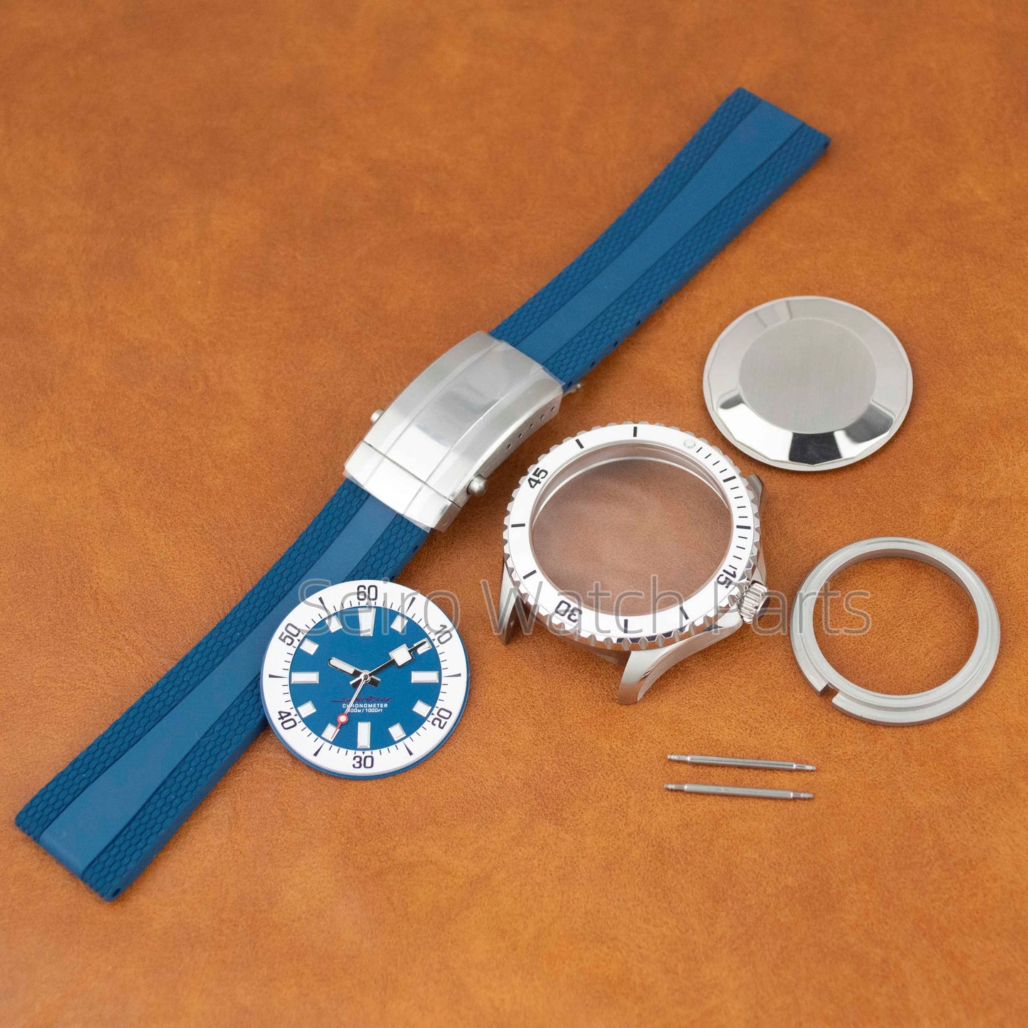 for SUPEROCEAN NH35 Case Rubber Strap Dial Hands 200m Dive Watch Men Stainless Steel Sapphire Crystal fit for NH35 NH36 Movement