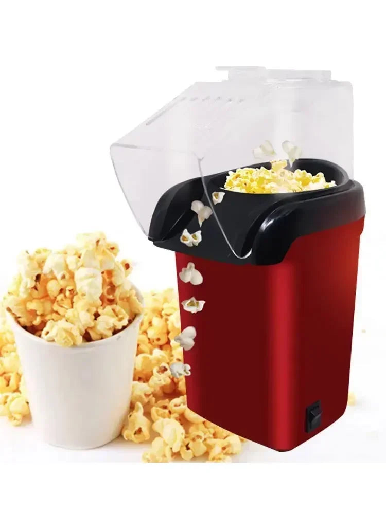220V Compact Automatic Oil-free Home Popcorn Machine Small Kitchen Popcorn Maker Quick Healthy Snacking Easy Operation