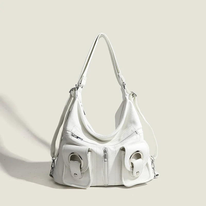Large Capacity Convertible Women's Shoulder Crossbody Bag Multifunctional Travel Purses and Handbag Backpack Student Backpack