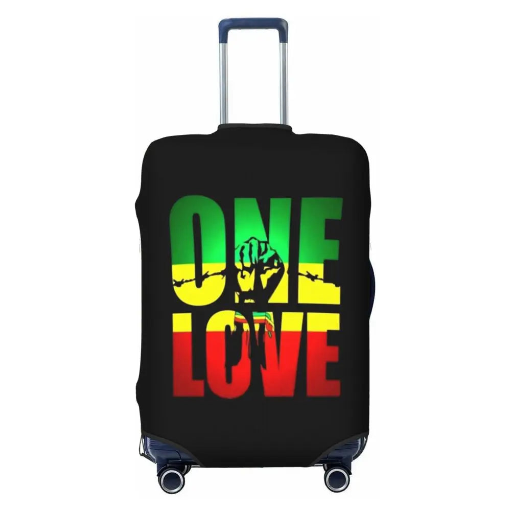 Custom Cute Jamaica Rasta Judah Lion Rastafari Flag Luggage Cover Protector Dust Proof Travel Suitcase Covers