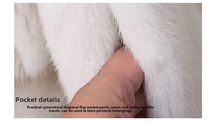 Faux Mink Fur Coat for Women,Covered Button Jackets,Hooded Overcoat,Female Clothes,Thicken Warm,Winter,New, 2025