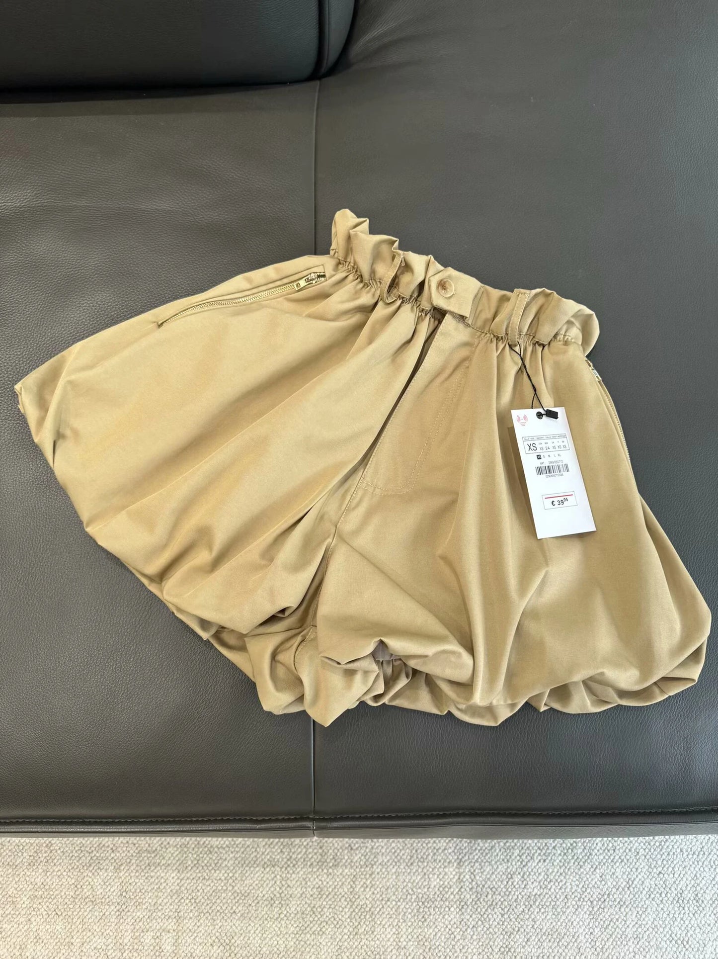 DEEABAE Spring And Summer New Casual Fashion Temperament Pocket Zipper Balloon Version Pants Skirt Shorts