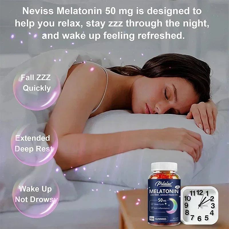 Melatonin Gummies - Helps You Fall Asleep Faster, Improve Sleep Quality, Quick Dissolution, Regulate Biological Clock