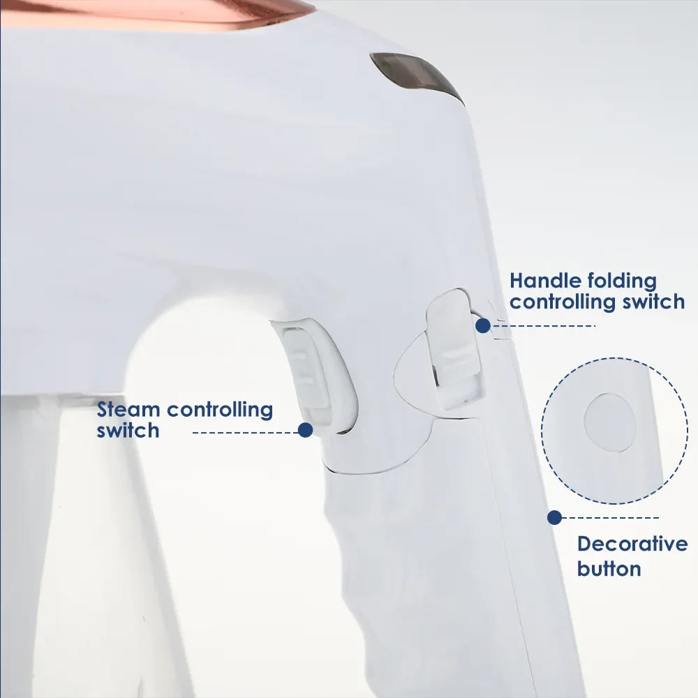 Handheld Garment Steamer for Clothes 1600W Powerful Electric Steam Iron Foldable Portable Traveling Clothes Steamer Home