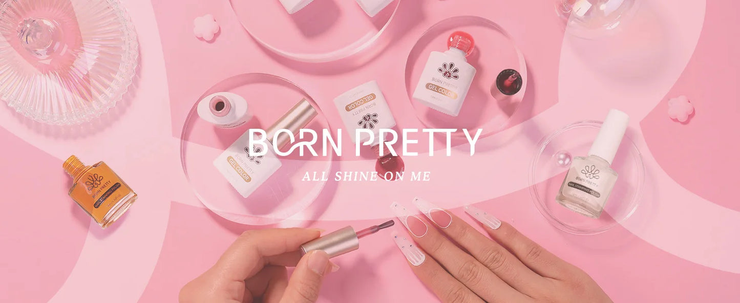 BORN PRETTY 6PCS Pink Ocean Cat Nail Gel Polish Set With Magnet Stick Jelly Holographics Magnetic Nail Kit Salon Art Manicure