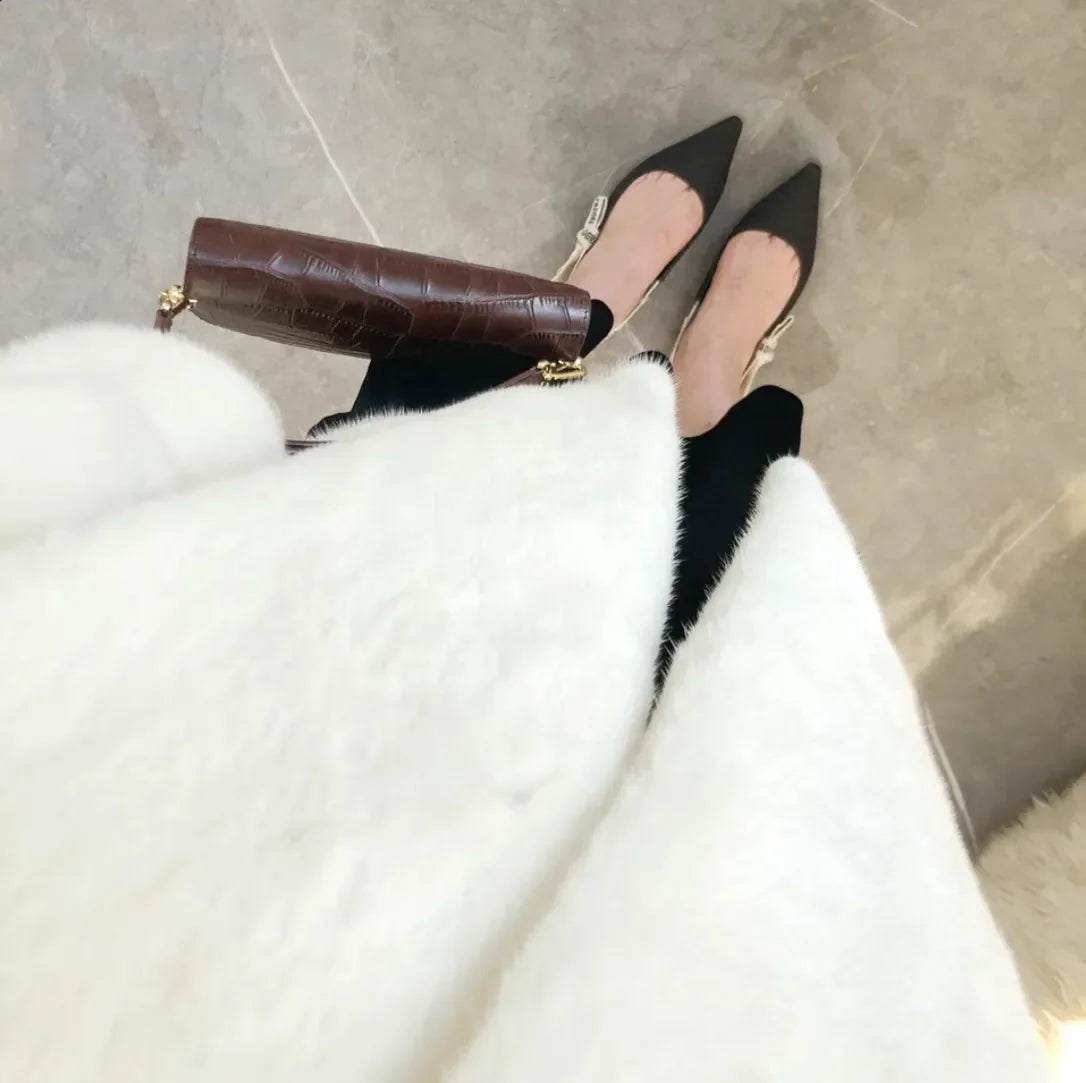 Faux Mink Fur Coat for Women,Covered Button Jackets,Hooded Overcoat,Female Clothes,Thicken Warm,Winter,New, 2025