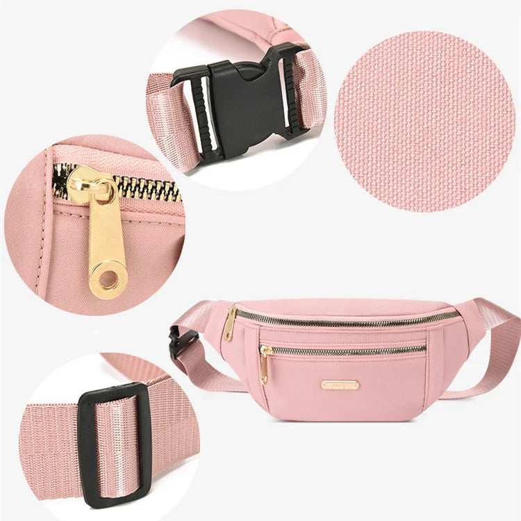 Women Waist Bags for Women Oxford Leisure Color Chest Bag Shoulder Crossbody Waist Bags Handbags Female Messenger Belt Bags