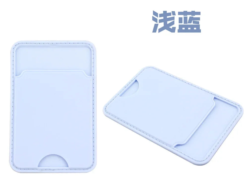 New Phone Wallet Stick on Credit Card Holder Phone Pocket for All Solid Colour Back Cards Holder Phone Card Holder Wallet Case