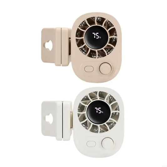 N3UA Strong Clamp Desk Fan Rechargeable Camping Fan Battery LED Display 100 Speeds Adjustable Quiet Cooling Device for Desk